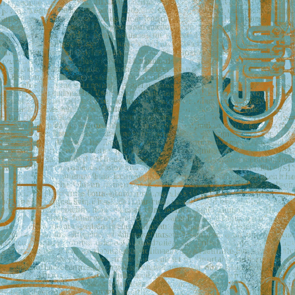 Maximalist Tubas Seafoam White Digital Paper Pack (DDD014575)