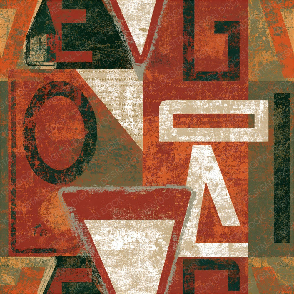 Naturalist Roadside Signs Terracotta Seamless Digital Paper Pack (DDD014578)