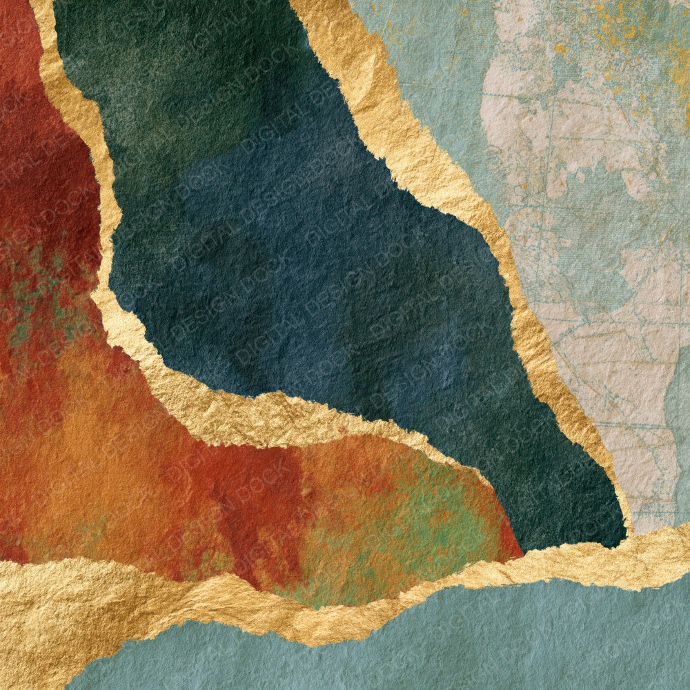 Collage Earth Rust Lichen Abstract Digital Paper Pack (DDD014587)
