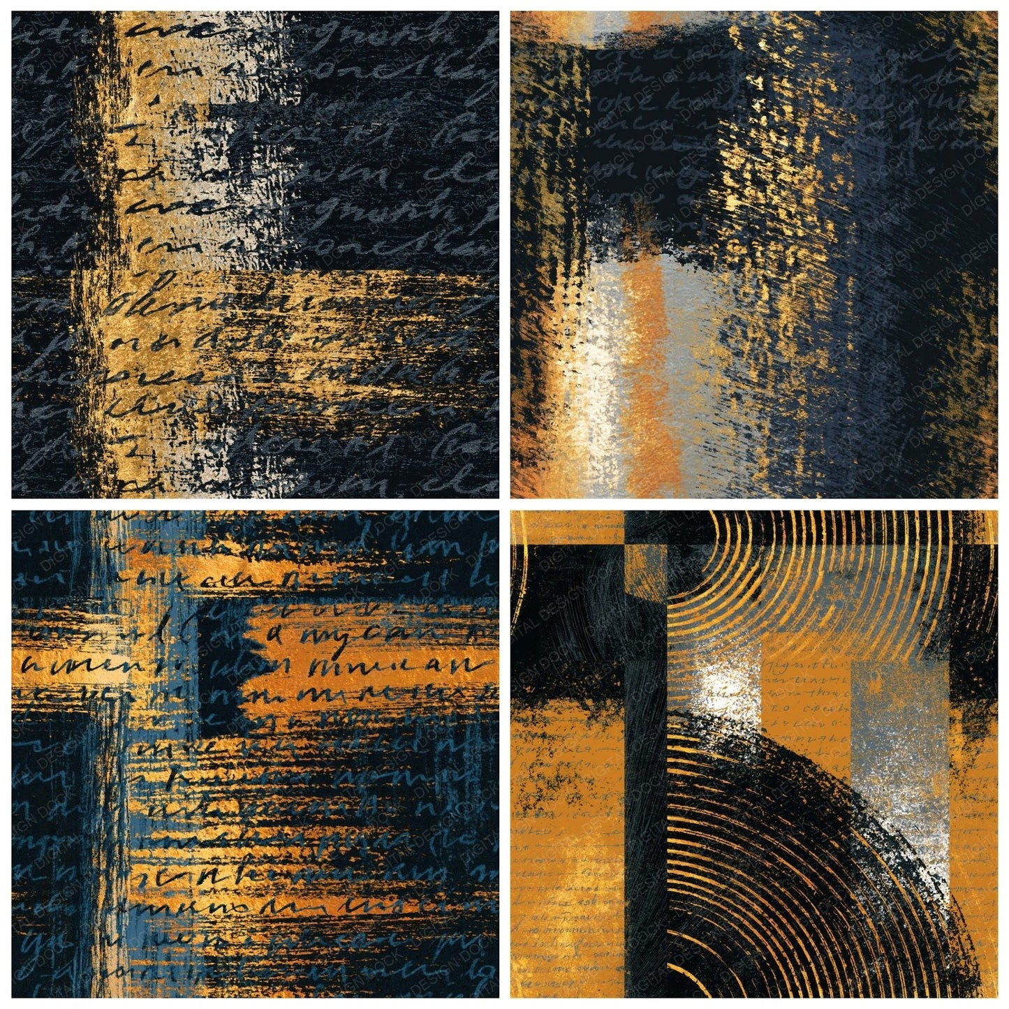 Scratchboard Sumi Bone Tonal Seamless Digital Paper Pack (DDD014600)