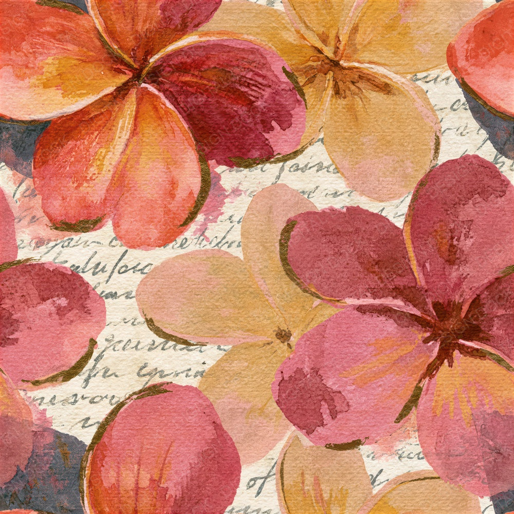 Watercolour Frangipani Dusty Pink Seamless Digital Paper Pack (DDD014617)