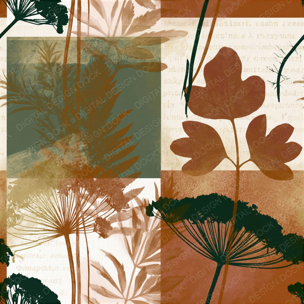 Blueprint Cinnamon Moss Seamless Digital Paper Pack (DDD014645)