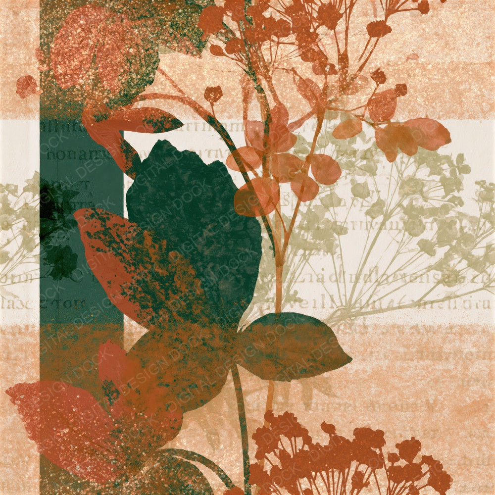 Blueprint Cinnamon Moss Seamless Digital Paper Pack (DDD014645)
