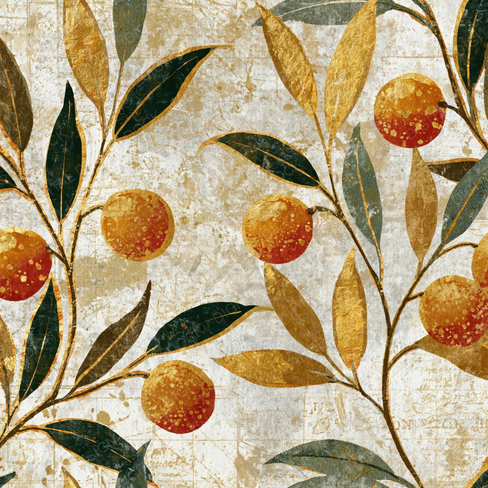 Monoprint Kumquats Sepia Beige Digital Paper Pack (DDD014654)
