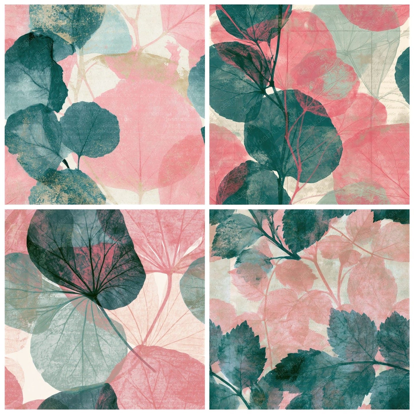 X-Ray Powder Pink Abstract Digital Paper Pack (DDD014664)