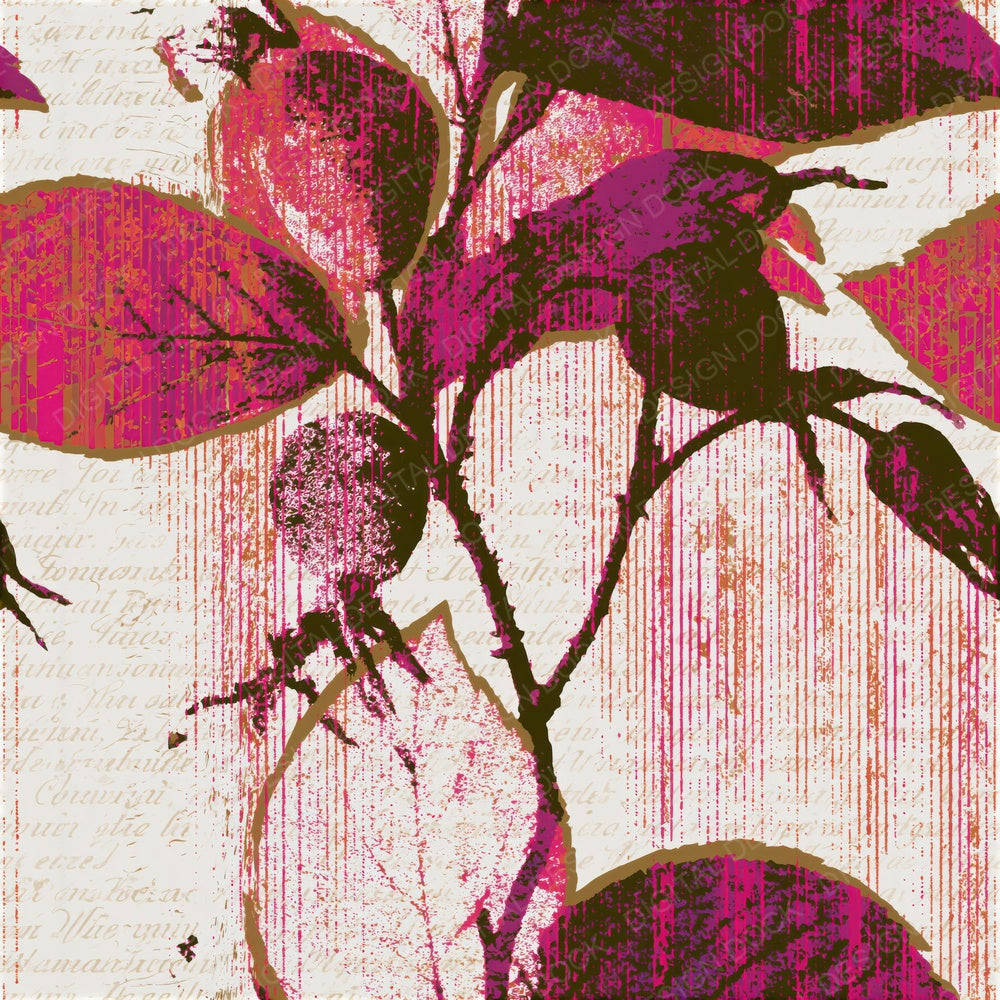Screenprint Neon Stripes Cherry Currant Seamless Digital Paper Pack (DDD014676)