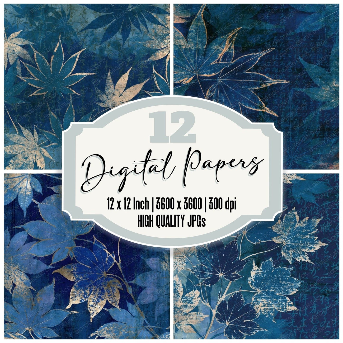 Blueprint Maple Midnight Silver Digital Paper Pack (DDD014687)