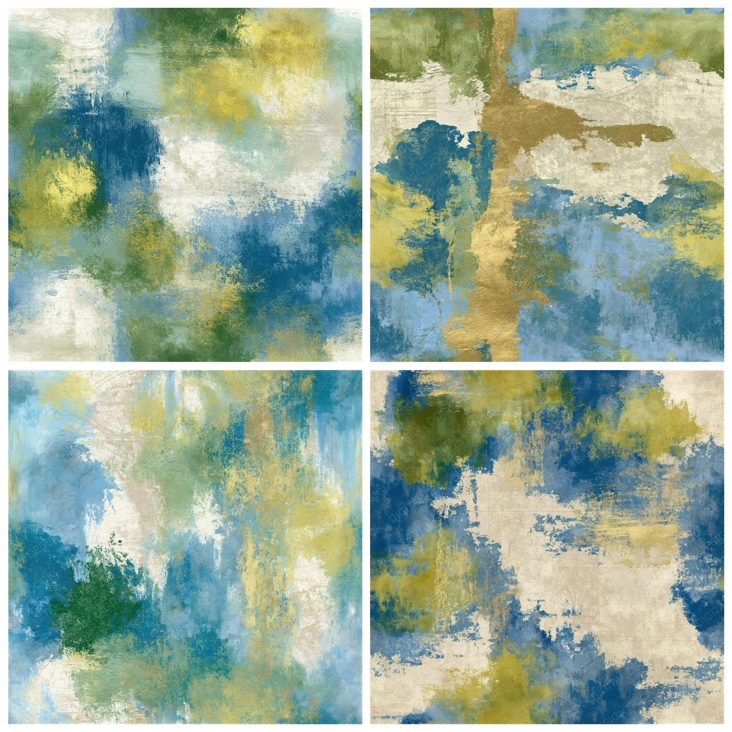 Fresco Azure Lemon Cypress Seamless Digital Paper Pack (DDD014694)