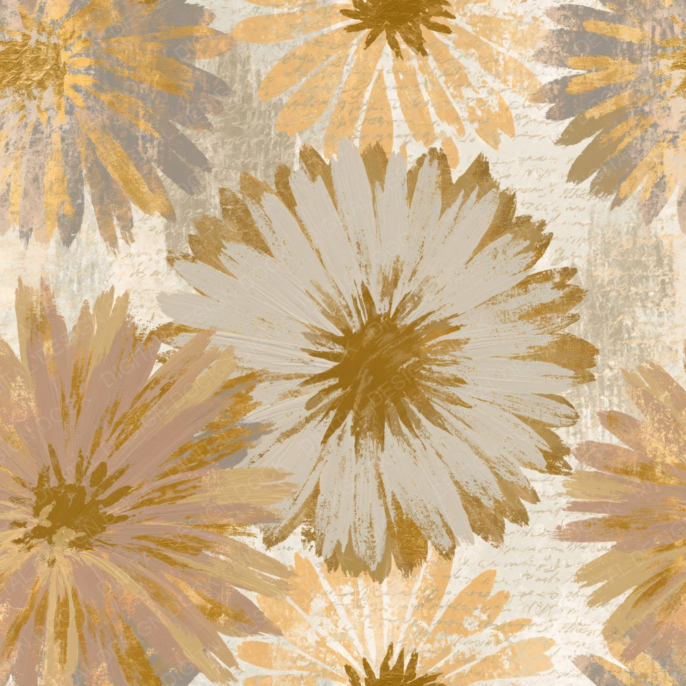 Gouache Asters Oyster Clay Digital Paper Pack (DDD014695)