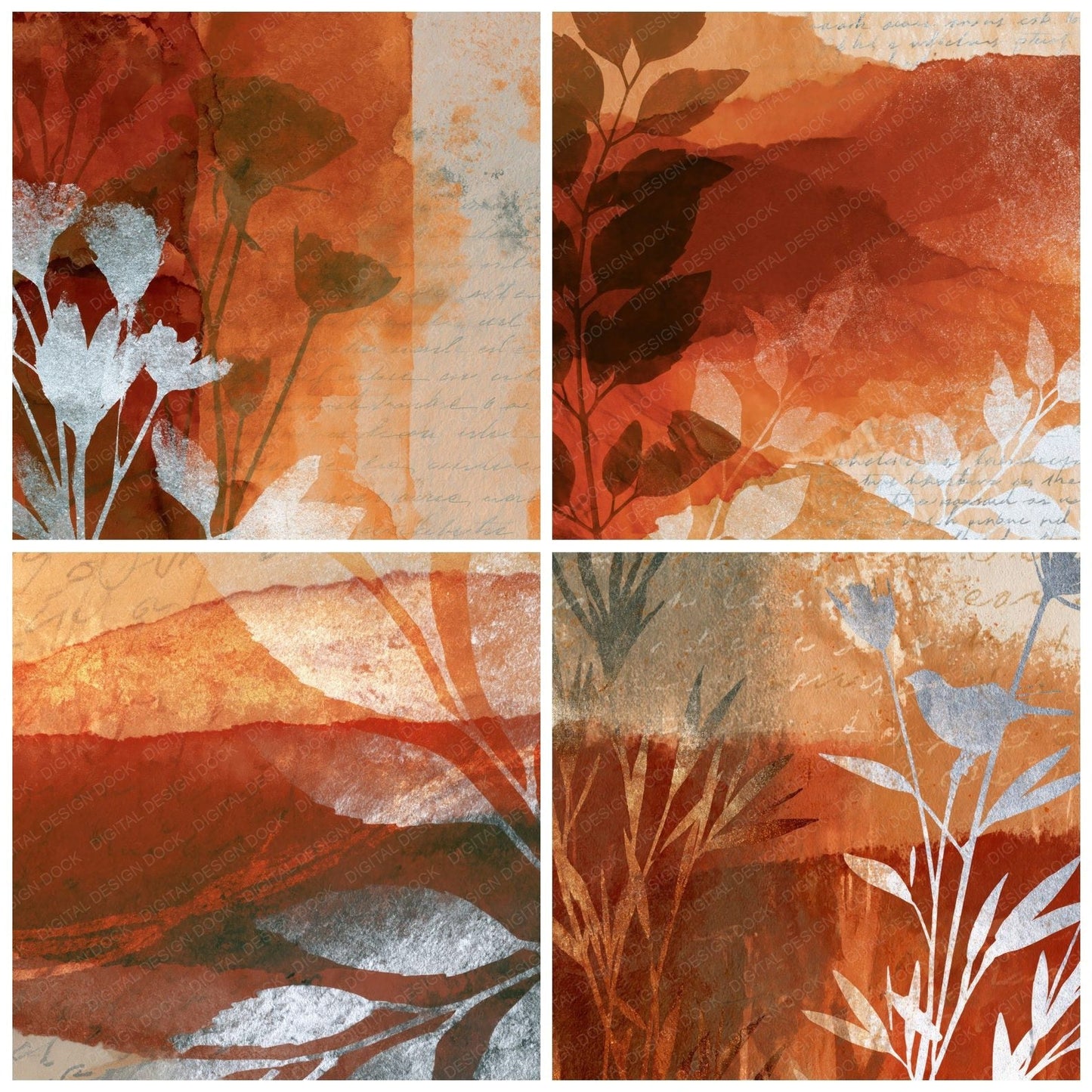 Photogram Rust Sienna Oat Tonal Digital Paper Pack (DDD014698)