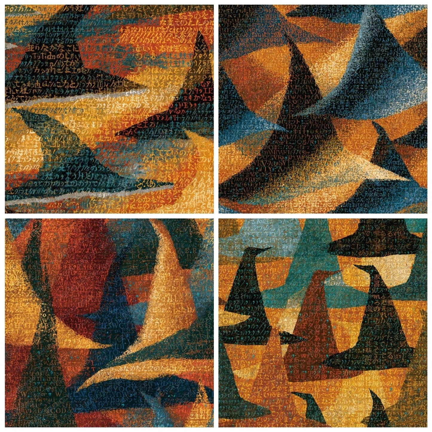 ASCII Witches Hats Rust Turquoise Digital Paper Pack (DDD014708)