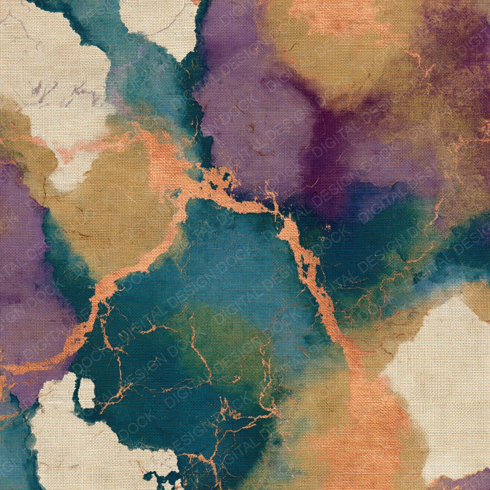 Batik Ochre Plum Teal Abstract Digital Paper Pack (DDD014709)