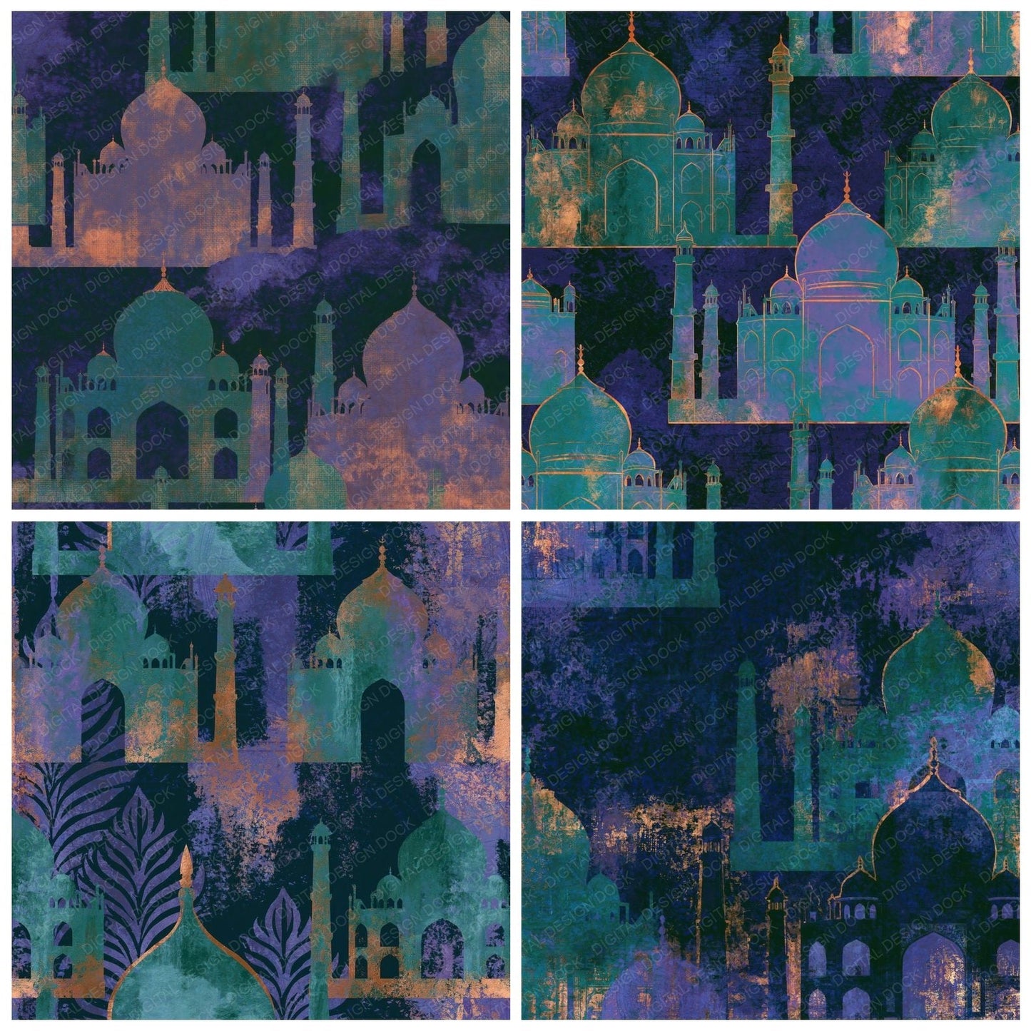 Bohemian Taj Mahal Aurora Lilac Digital Paper Pack (DDD014712)