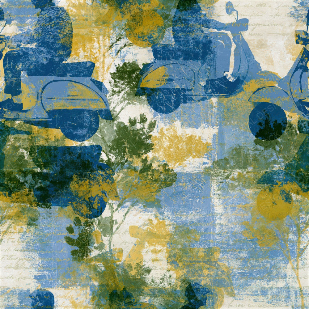 Maximalist Vespa Azure Bone Seamless Digital Paper Pack (DDD014718)