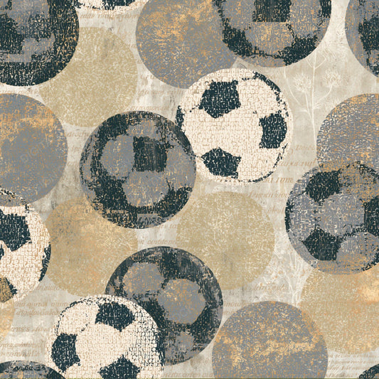 Single ASCII Soccer Midnight Bone Gold digital paper shown full size
