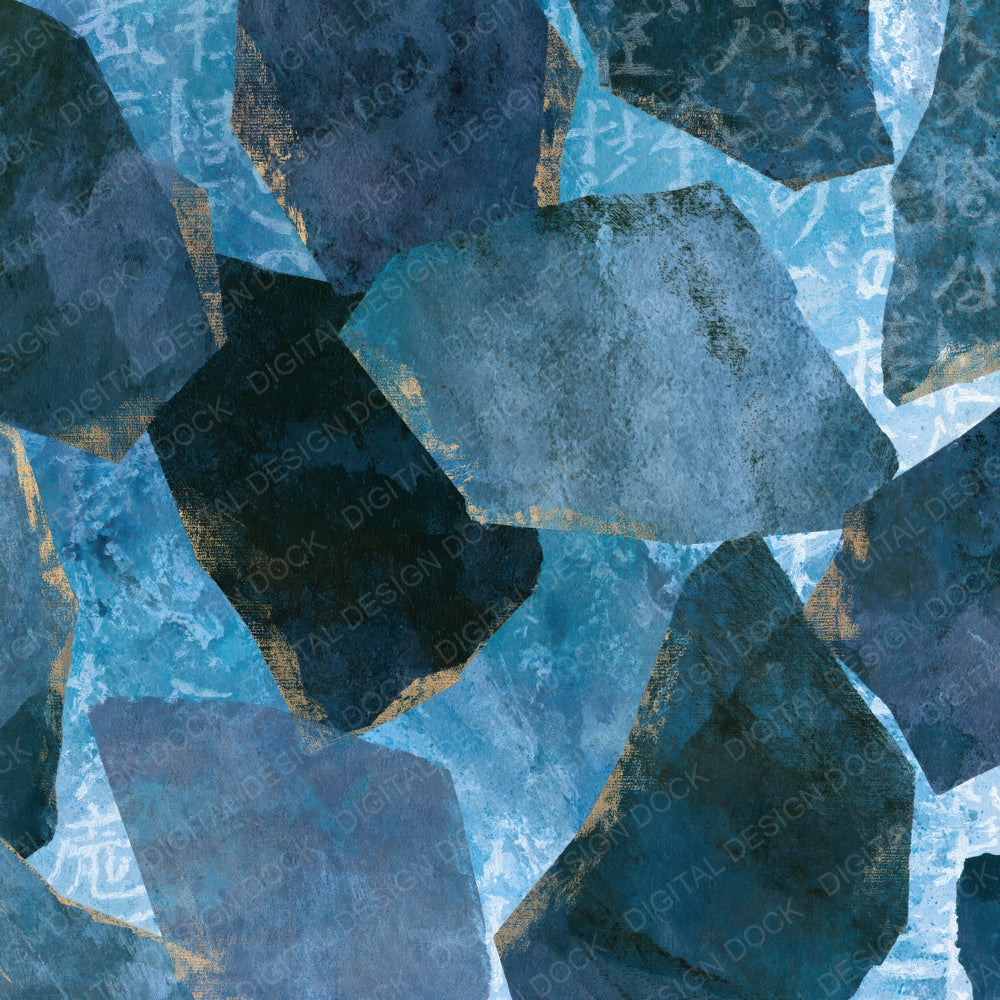 Egg Tempera Obsidian Shards Slate Indigo Digital Paper Pack (DDD014728)