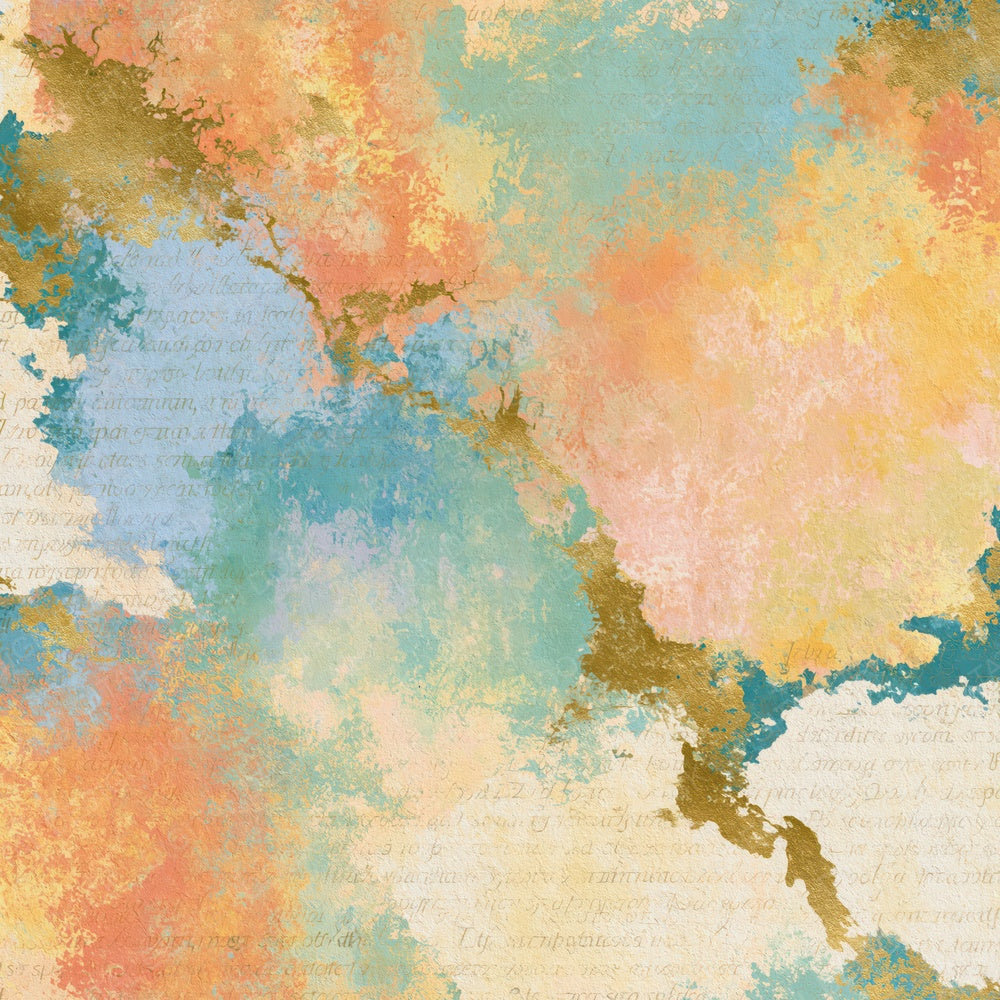 Infrared Peach Mint Butter Abstract Digital Paper Pack (DDD014729)