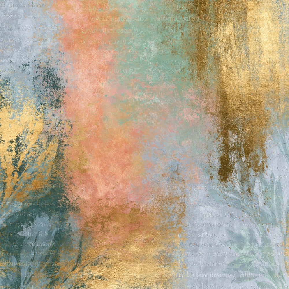 Infrared Peach Mint Butter Abstract Digital Paper Pack (DDD014729)