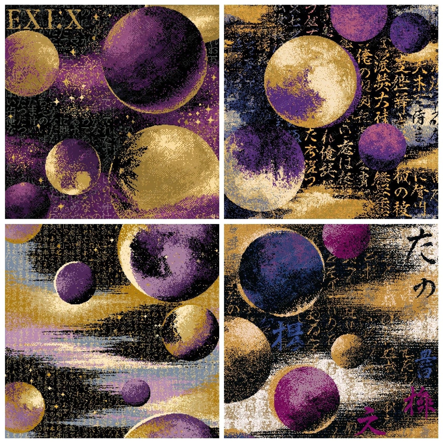 Pixel Pluto Charon Mauve Digital Paper Pack (DDD014737)