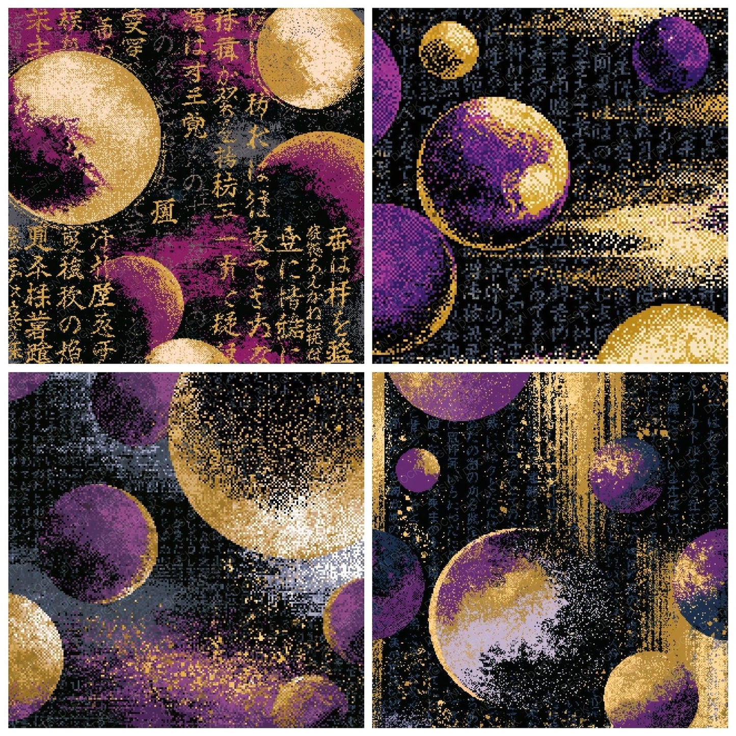Pixel Pluto Charon Mauve Digital Paper Pack (DDD014737)