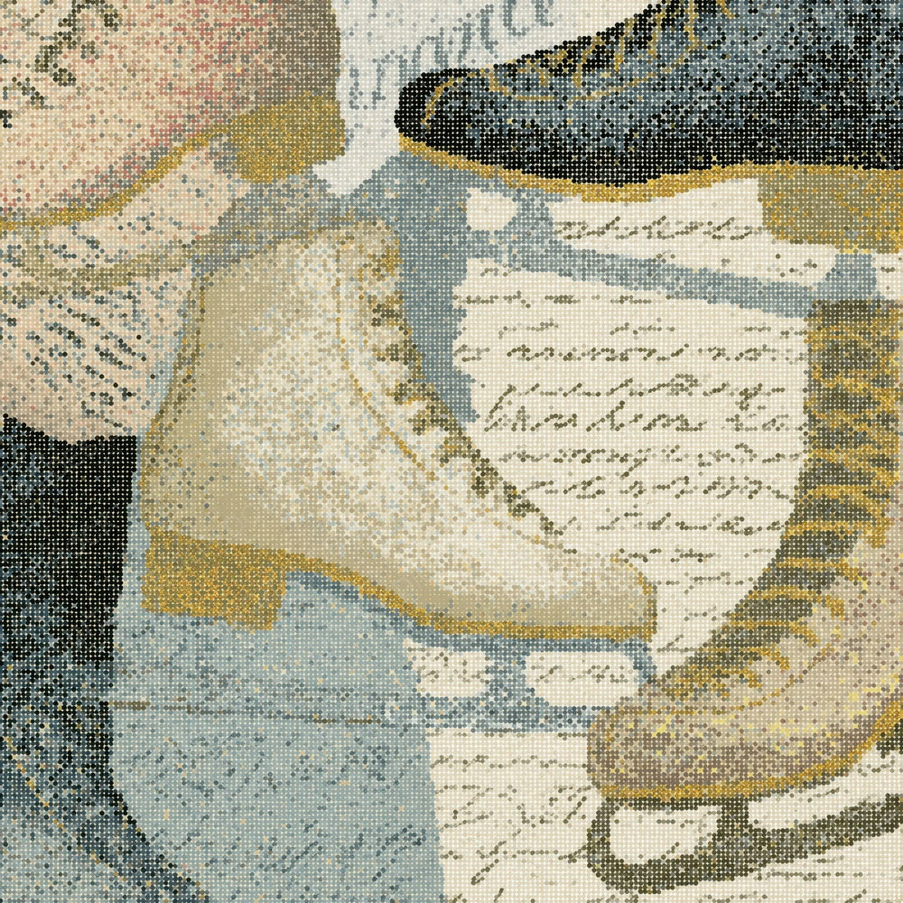 Pointillism Ice Skates Sand Biscuit Digital Paper Pack (DDD014738)