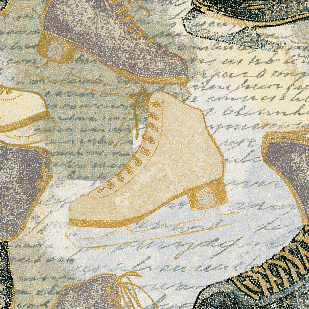 Pointillism Ice Skates Sand Biscuit Digital Paper Pack (DDD014738)