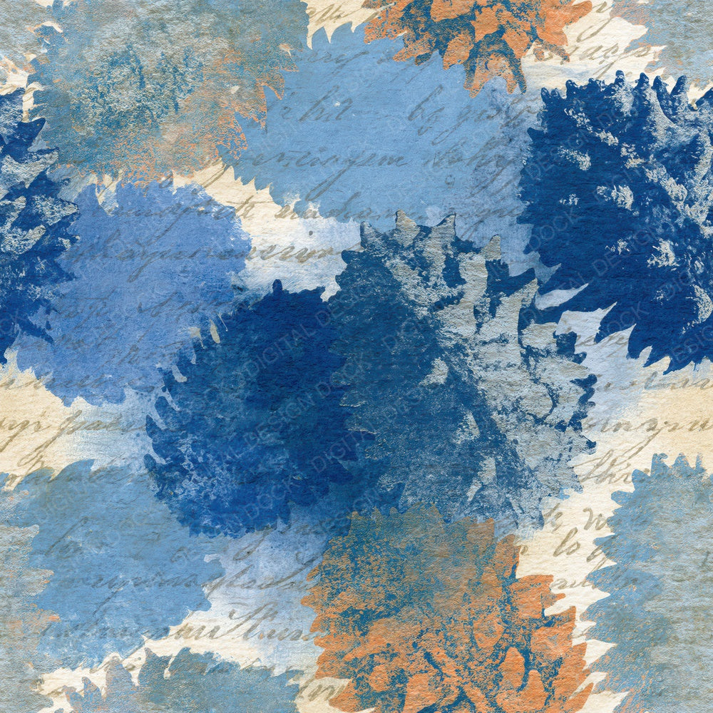 Photogram Sea Cucumber Sapphire Ivory Digital Paper Pack (DDD014757)