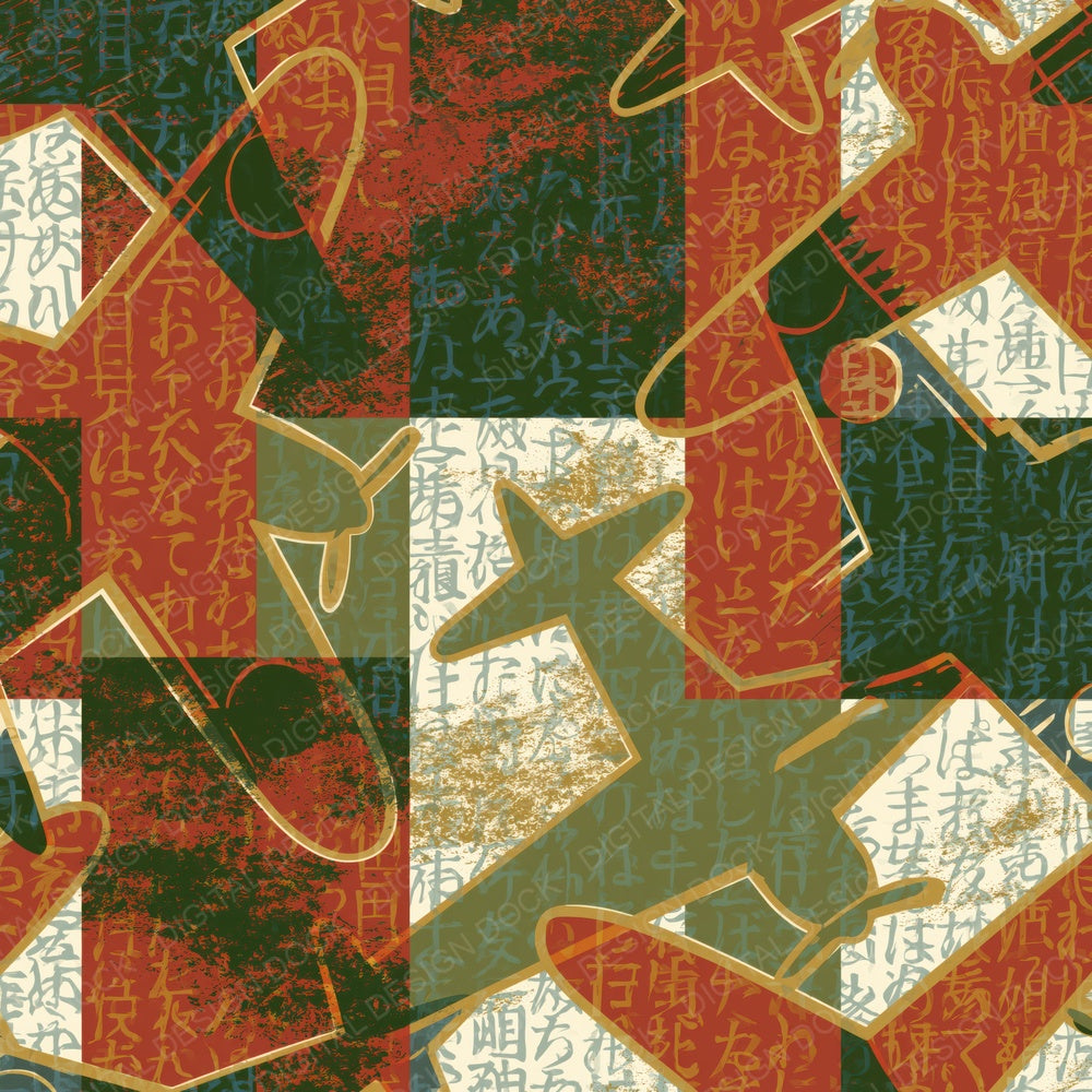 Pop Art Flight Panels Terracotta Digital Paper Pack (DDD014760)