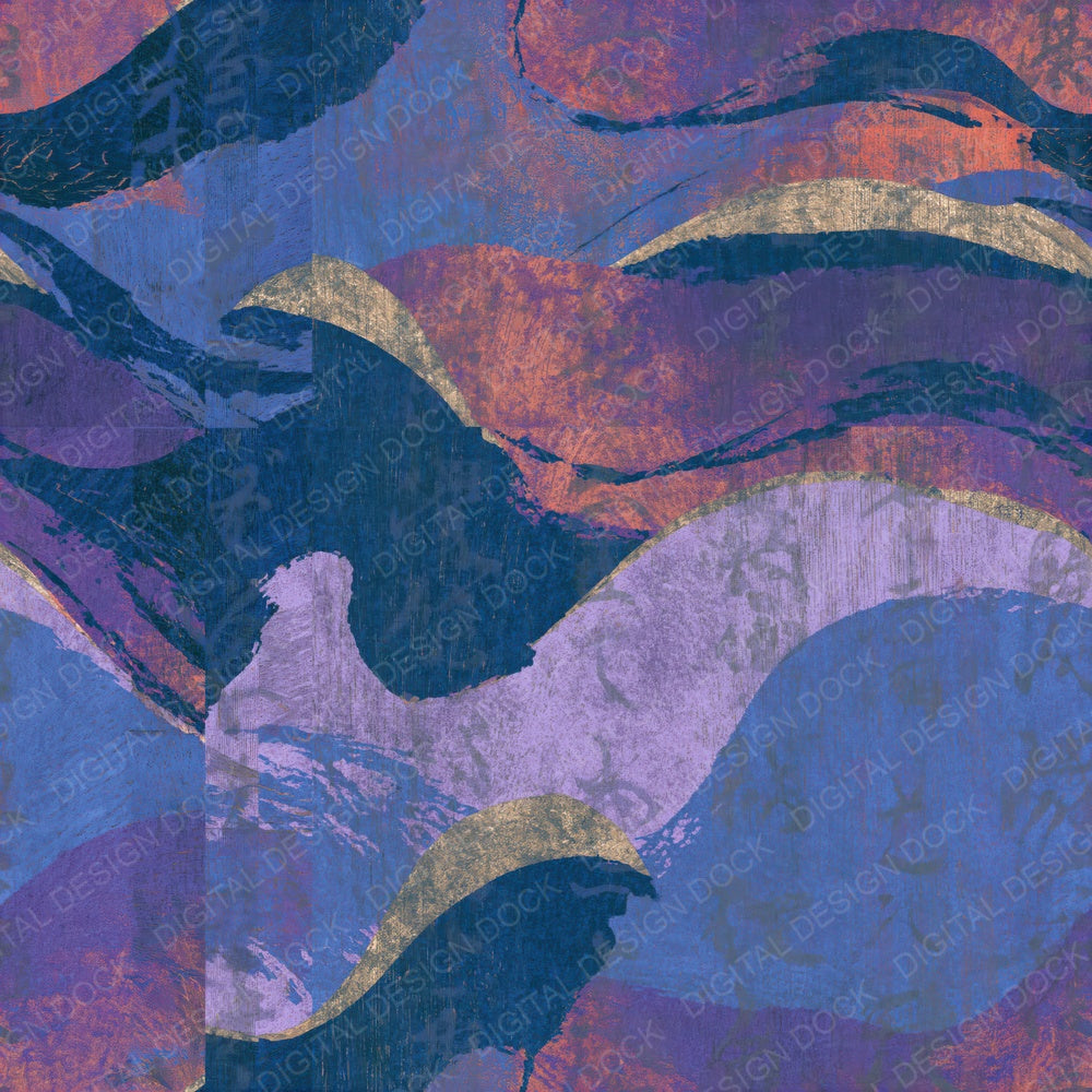 Pyrography Lavender Curves Seamless Digital Paper Pack (DDD014761)