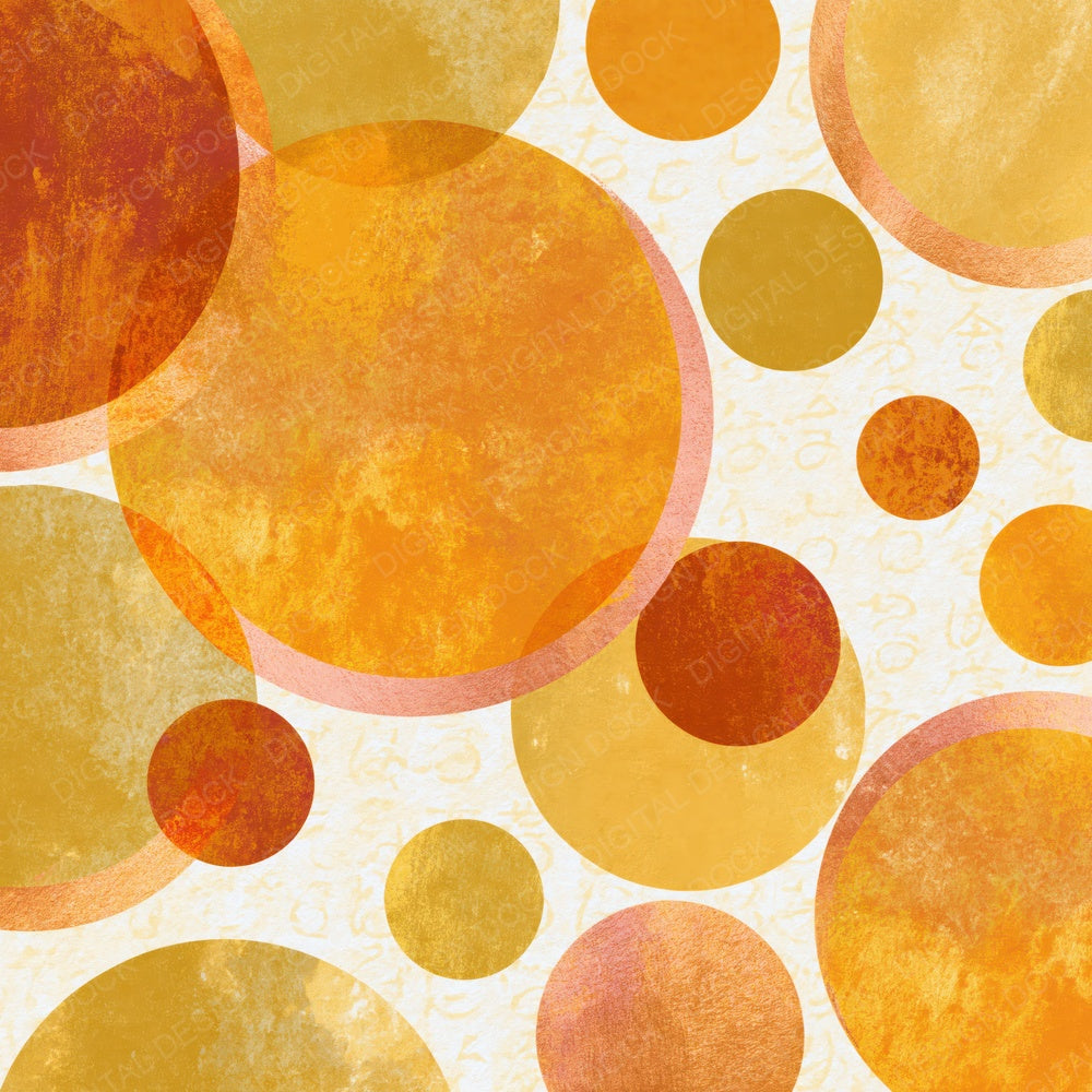 Sparse Modern Neon Circles Caramel Digital Paper Pack (DDD014763)