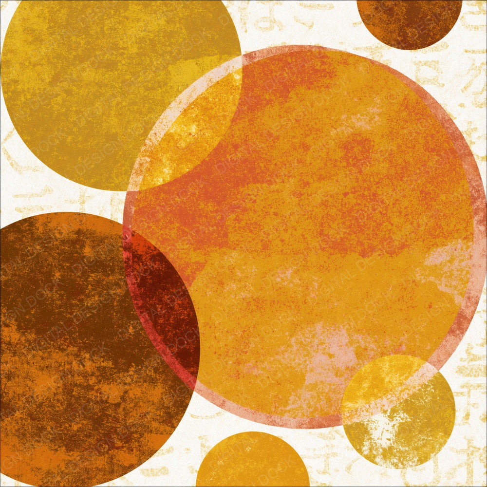 Sparse Modern Neon Circles Caramel Digital Paper Pack (DDD014763)
