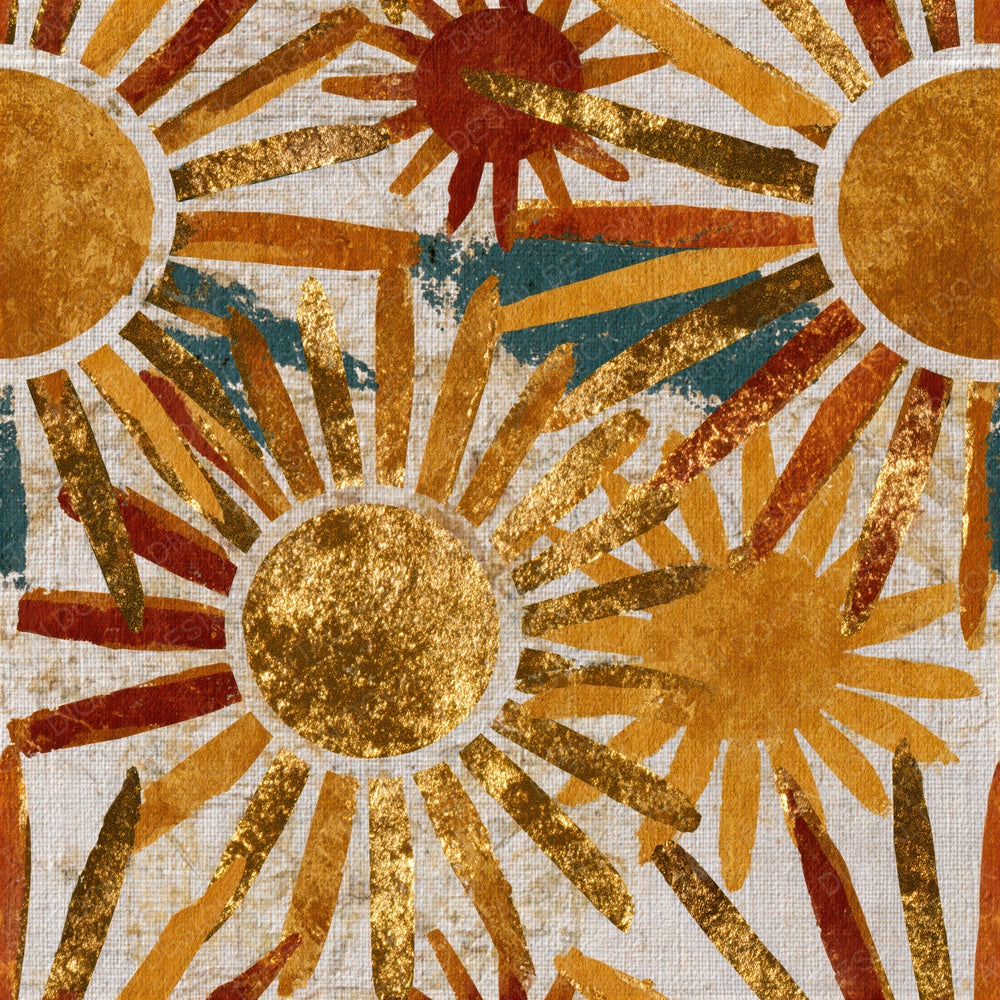 Papercut Sun Wheat Gold Seamless Digital Paper Pack (DDD014778)
