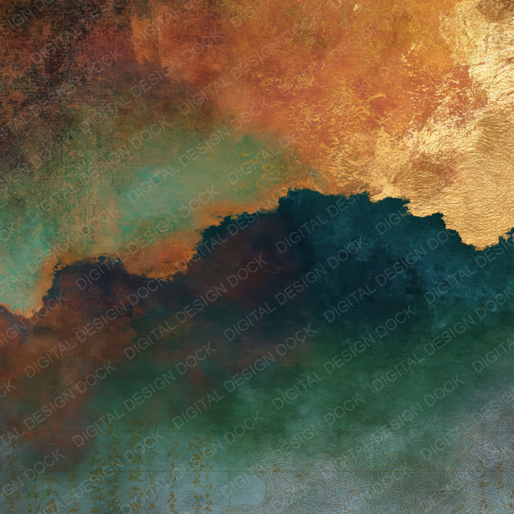 Antique Map Copper Rust Texture Digital Paper Pack (DDD014785)
