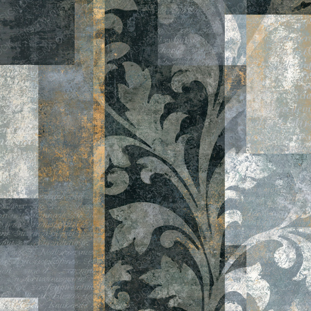Baroque Geometric Blocks Gunmetal Pearl Digital Paper Pack (DDD014786)
