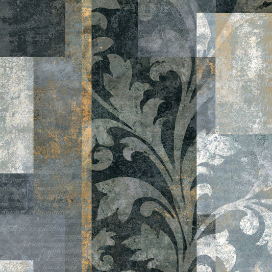 Baroque Geometric Blocks Gunmetal Pearl Digital Paper Pack (DDD014786)