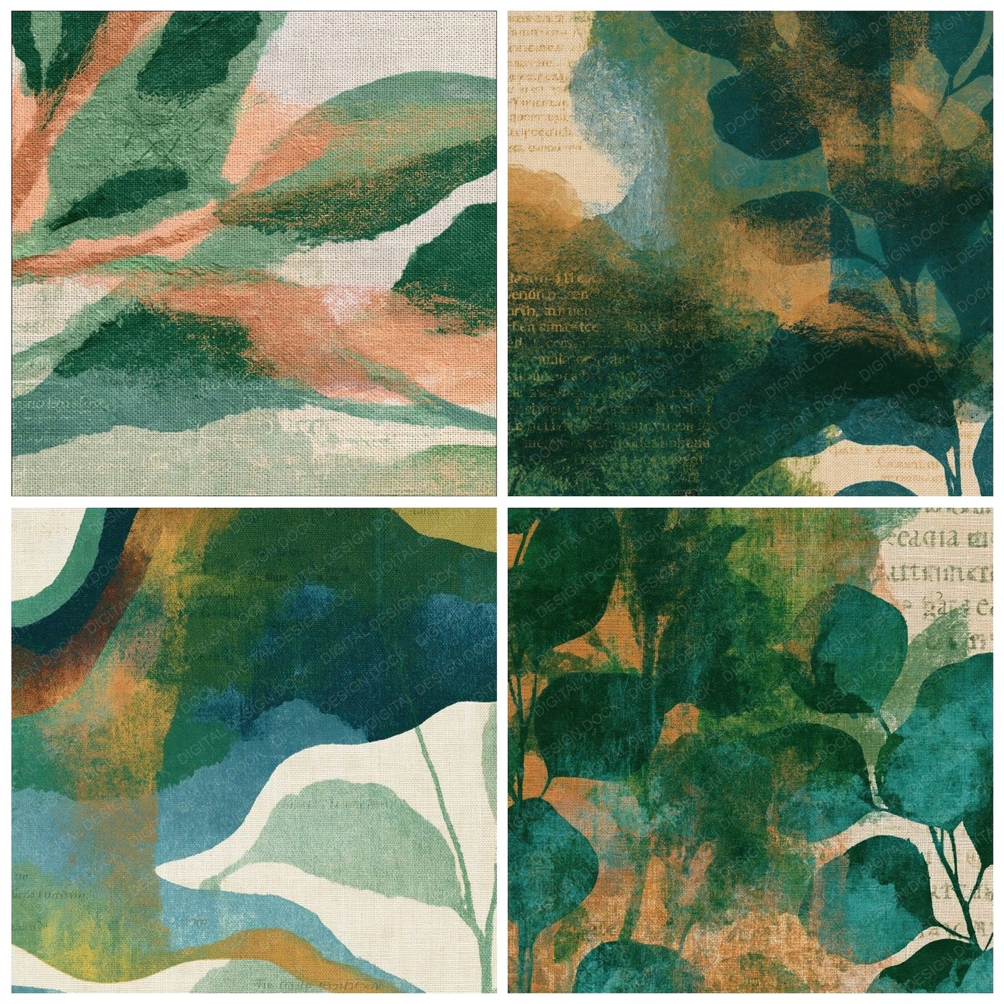 Risograph Eucalyptus Moss Tonal Digital Paper Pack (DDD014837)