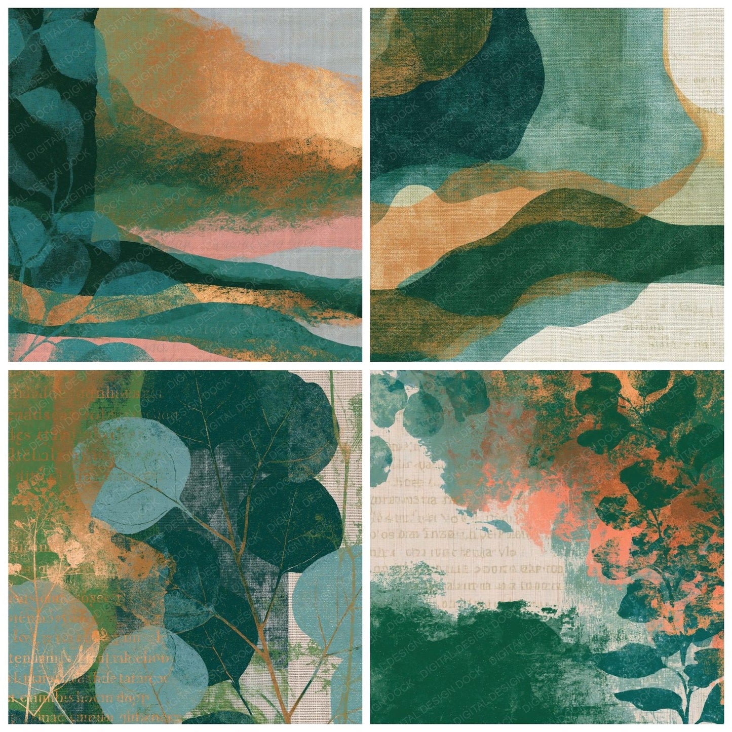 Risograph Eucalyptus Moss Tonal Digital Paper Pack (DDD014837)