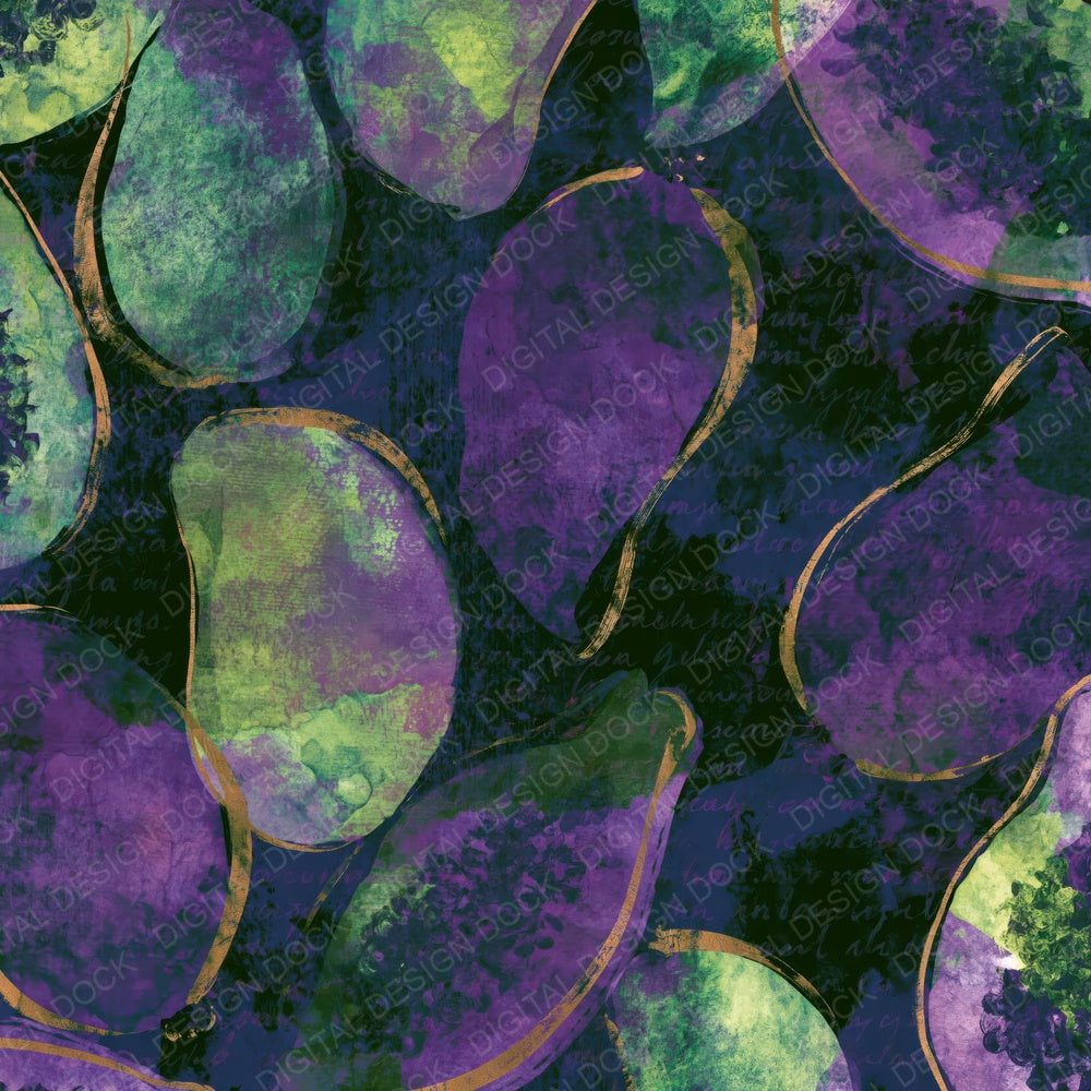 Sumi-e Tropical Fruit Aurora Lilac Digital Paper Pack (DDD014840)