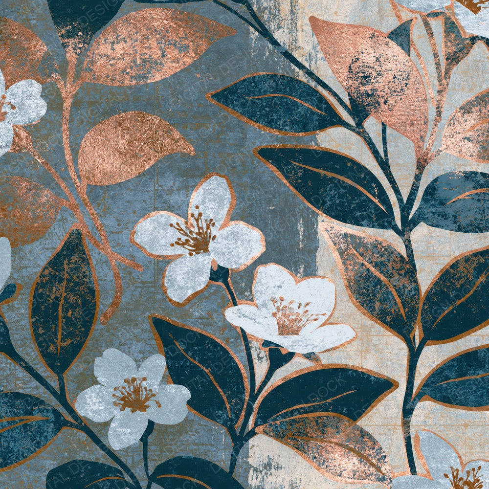 Bohemian Jasmine Slate Rust Digital Paper Pack (DDD014848)