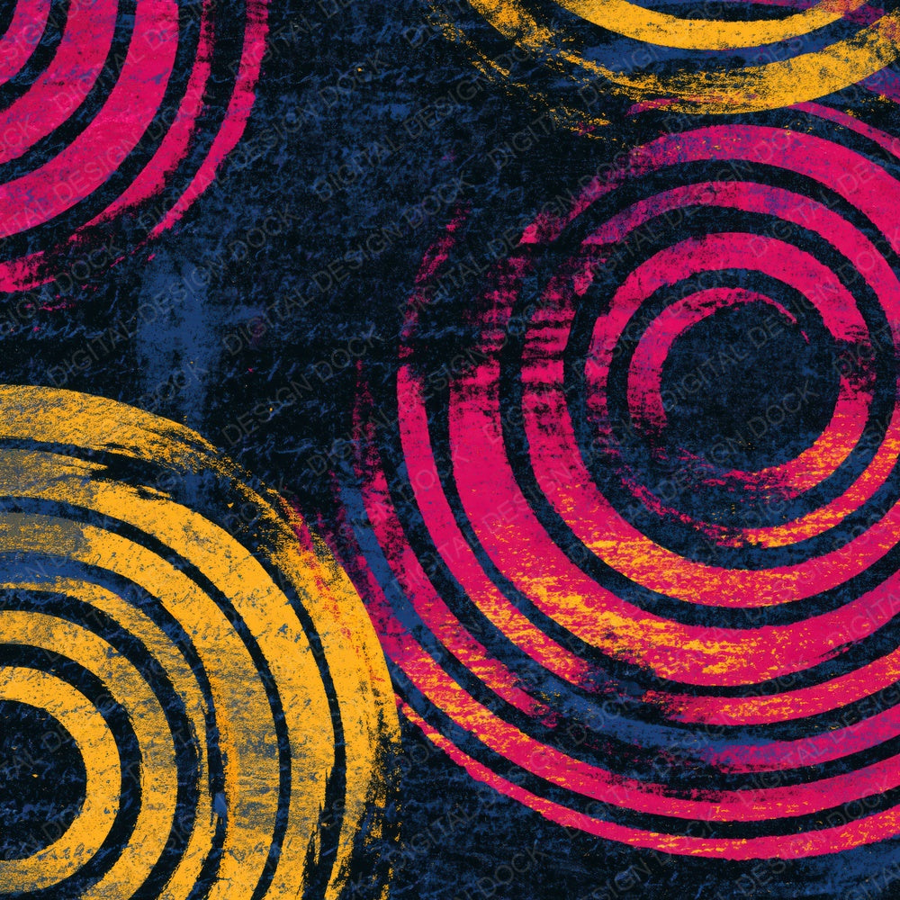 Sparse Modern Ripples Pink Yellow Navy Digital Paper Pack (DDD014864)