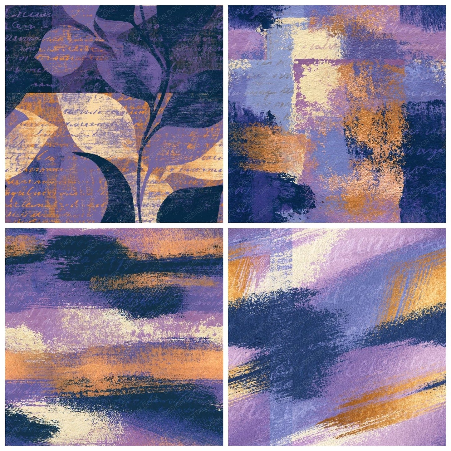Egg Tempera Lavender Cream Tonal Seamless Digital Paper Pack (DDD014873)