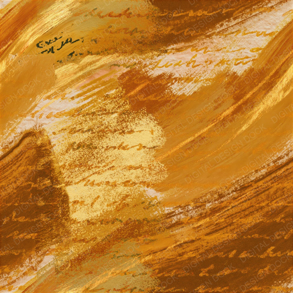 Gouache Caramel Goldenrod Abstract Seamless Digital Paper Pack (DDD014888)