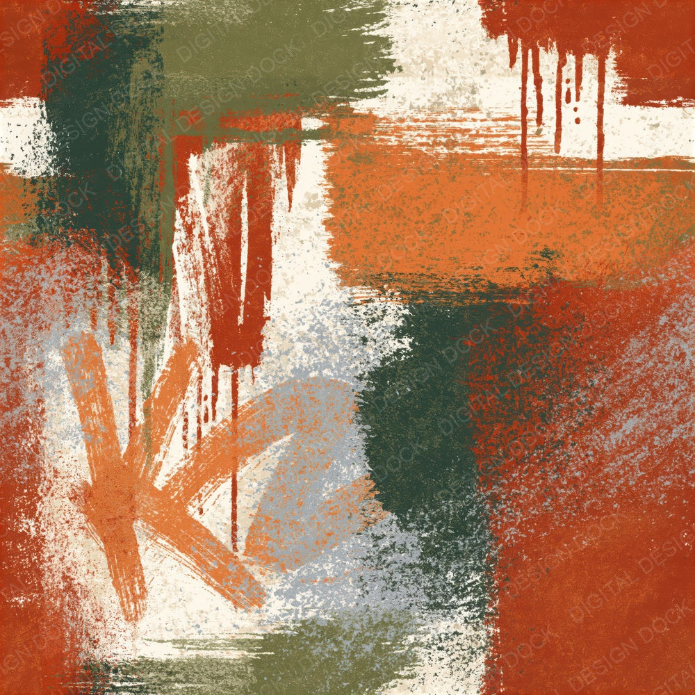Graffiti Terracotta Olive Texture Seamless Digital Paper Pack (DDD014889)
