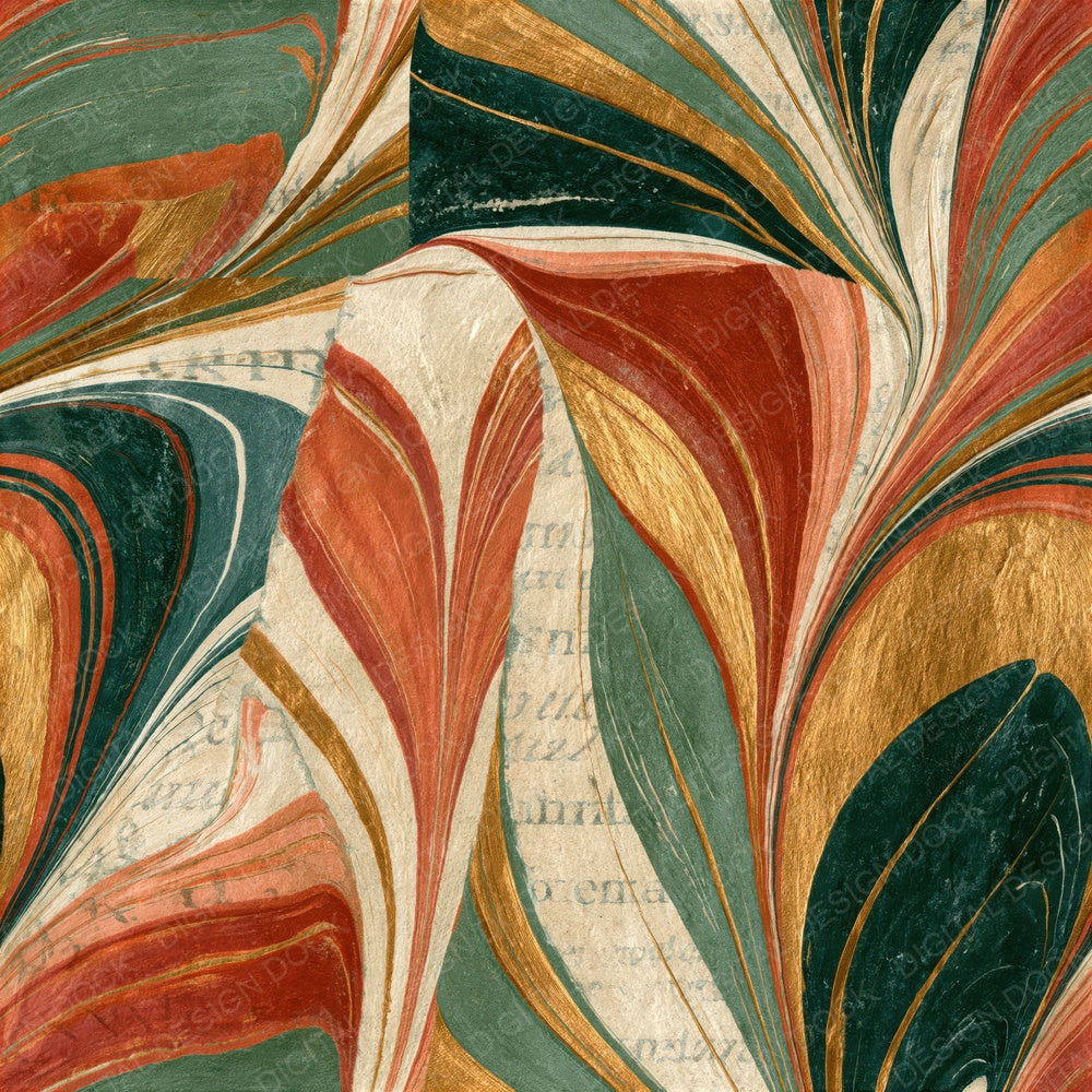 Paper Marbling Adobe Sage Seamless Digital Paper Pack (DDD014896)