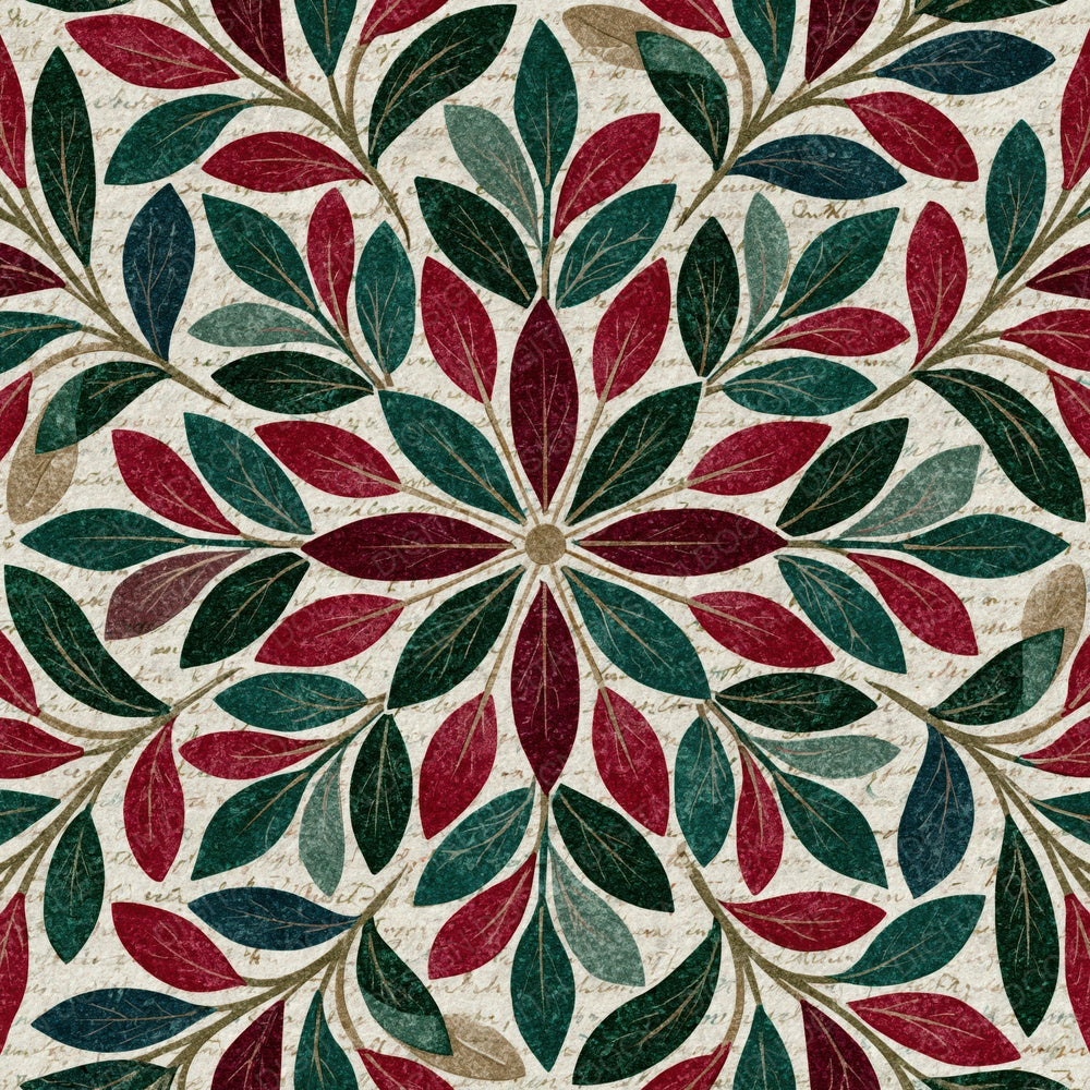 Mandala Sage Malachite Burgundy Digital Paper Pack (DDD014915)