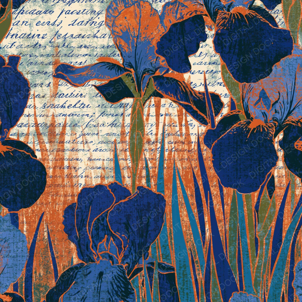 Pop Art Iris Navy Bone Digital Paper Pack (DDD014916)