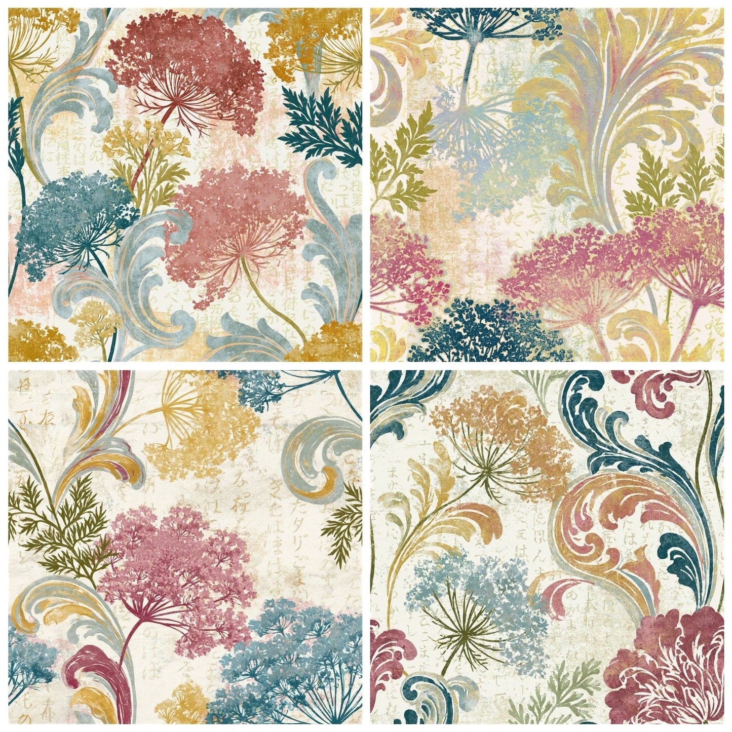 Baroque Queen Annes Lace Dusty Rose Seamless Digital Paper Pack (DDD014928)