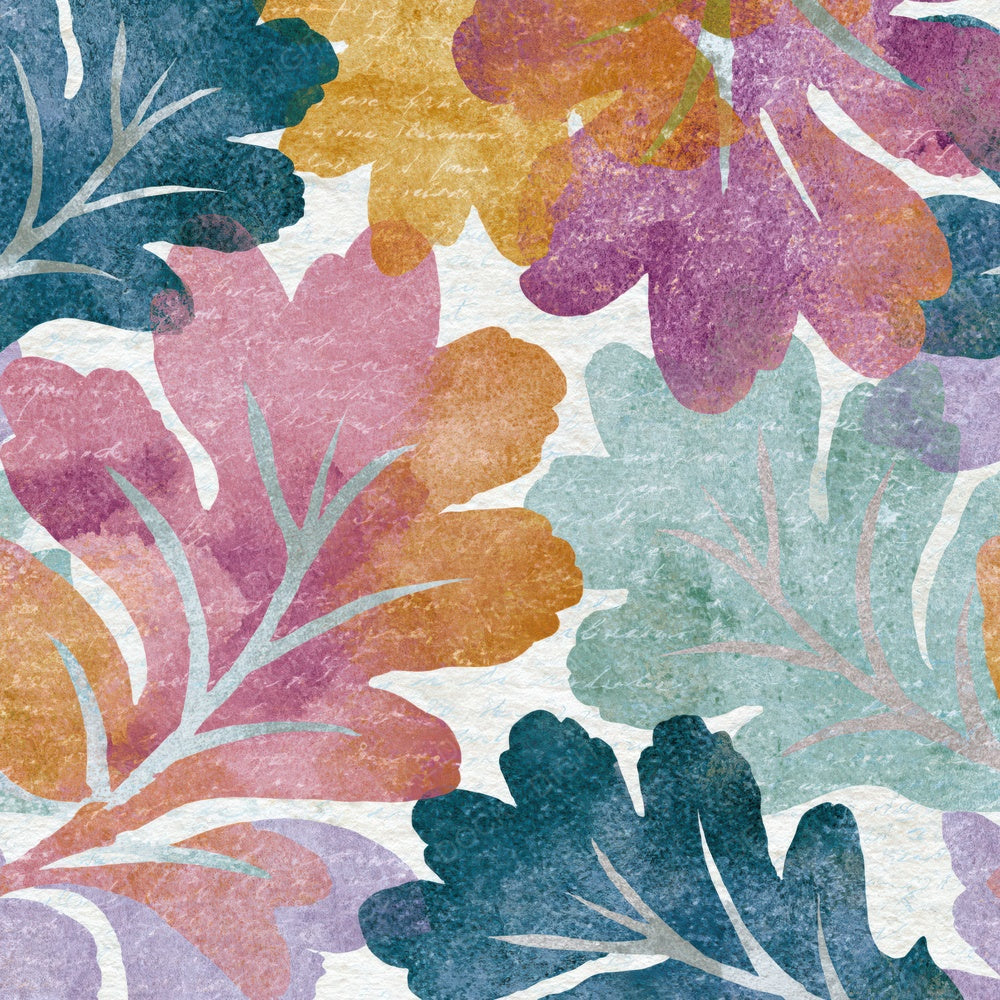 Watercolour Oak Leaves Lilac Mint Digital Paper Pack (DDD014943)