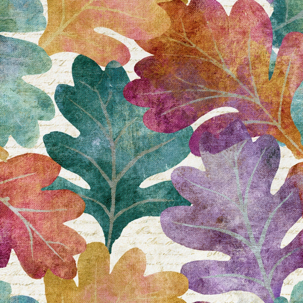 Watercolour Oak Leaves Lilac Mint Digital Paper Pack (DDD014943)