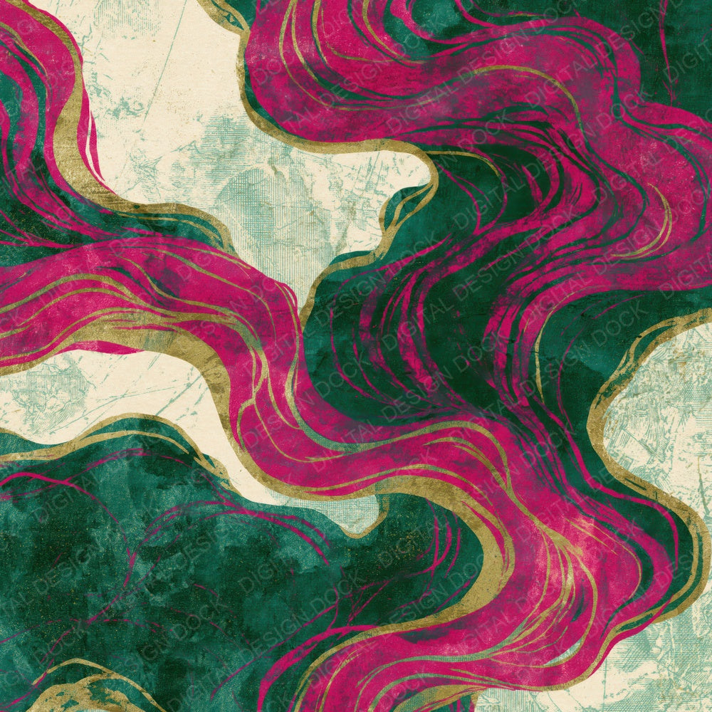 Etching Smoke Magenta Jungle Green Digital Paper Pack (DDD014951)